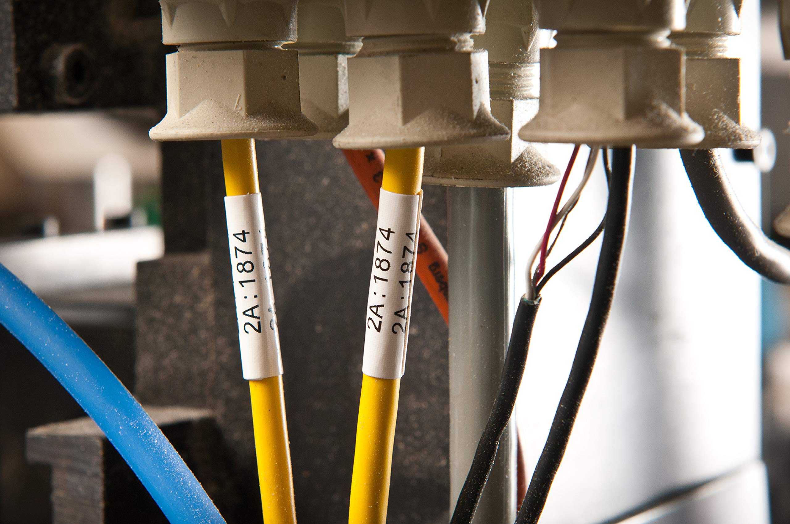 Brady BM71-187-1-342 Bulk BMP71 PermaSleeve Wire Marker Sleeves, 0.335" Height, 1.015" Width, Polyolefin (B-342) White (Roll of 1000) - Image 3