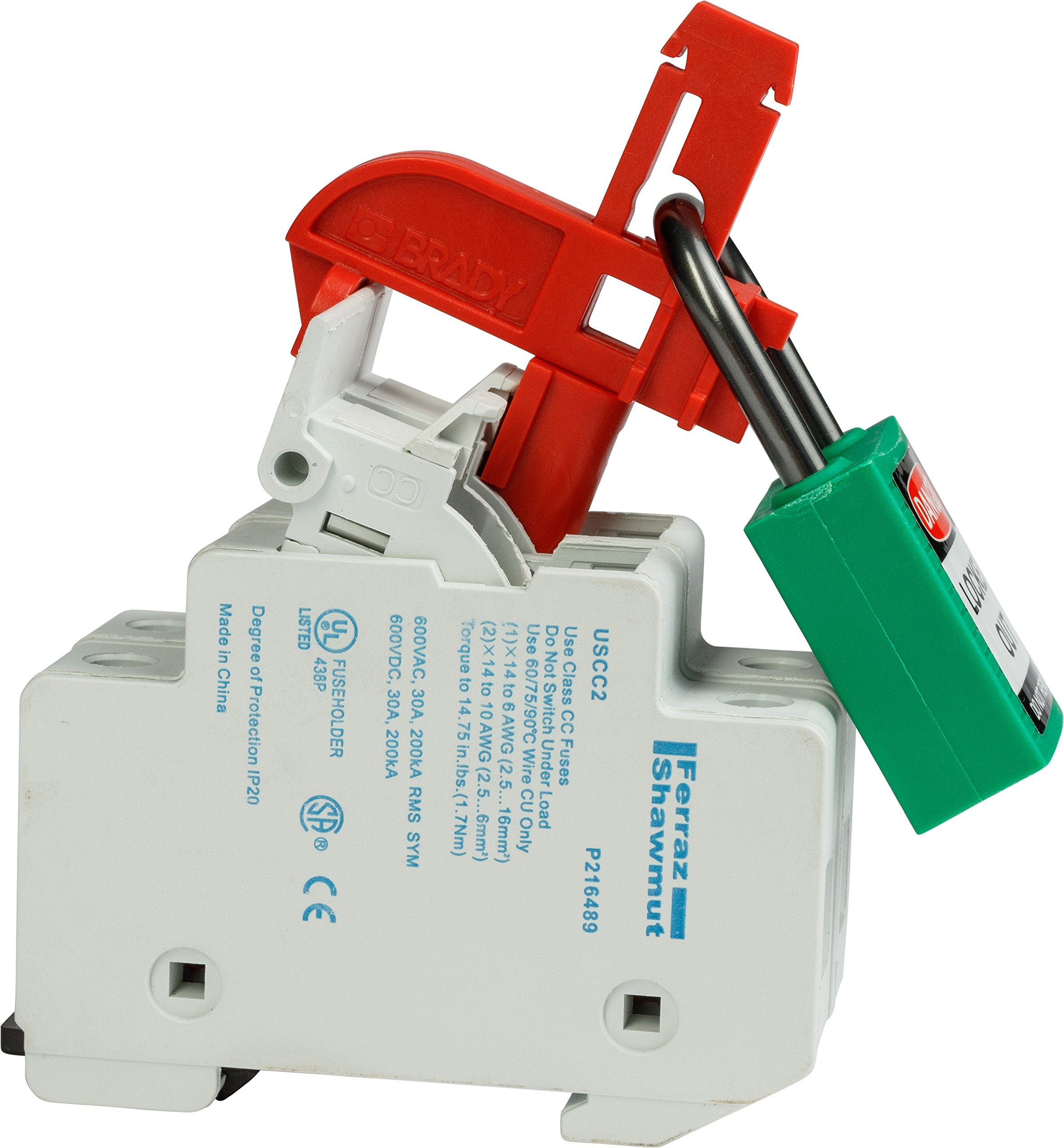 Brady Fuse Lockout - USSC2 Modular Fuse Block Lockout Device - Red - 149282 (Pack of 2) - Image 3